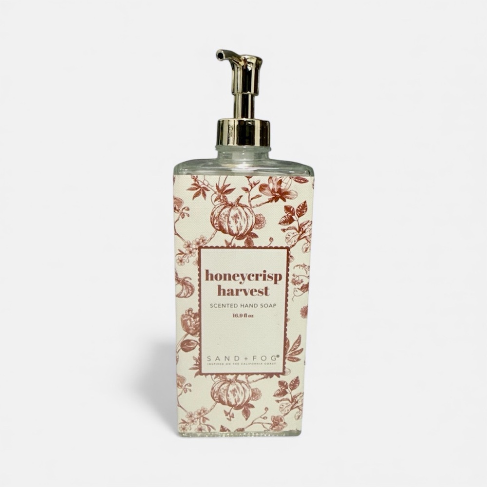 NEW Sand + Fog Honeycrisp Harvest Glass Bottle Liquid Hand Soap - 16.9 fl oz